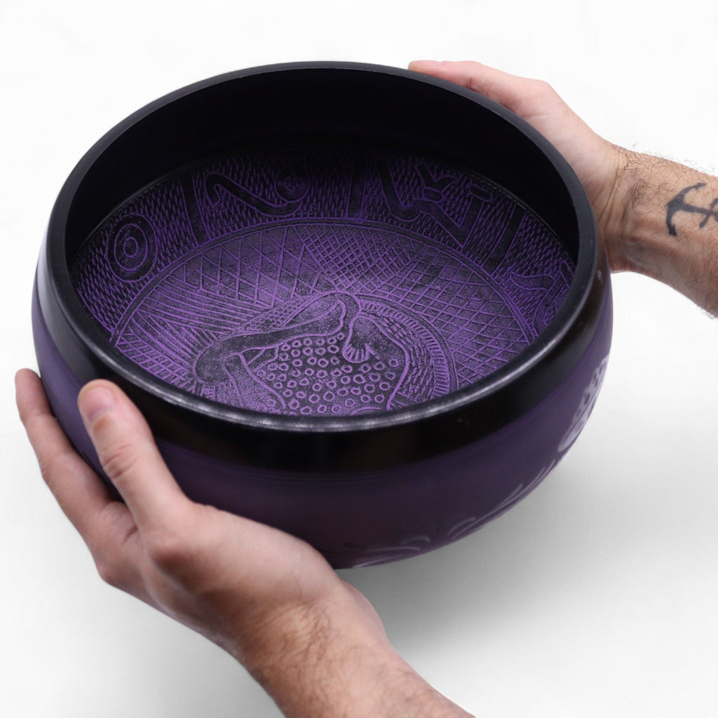Extra Loud Mushroom Singing Bowl in Purple Haze for Meditation