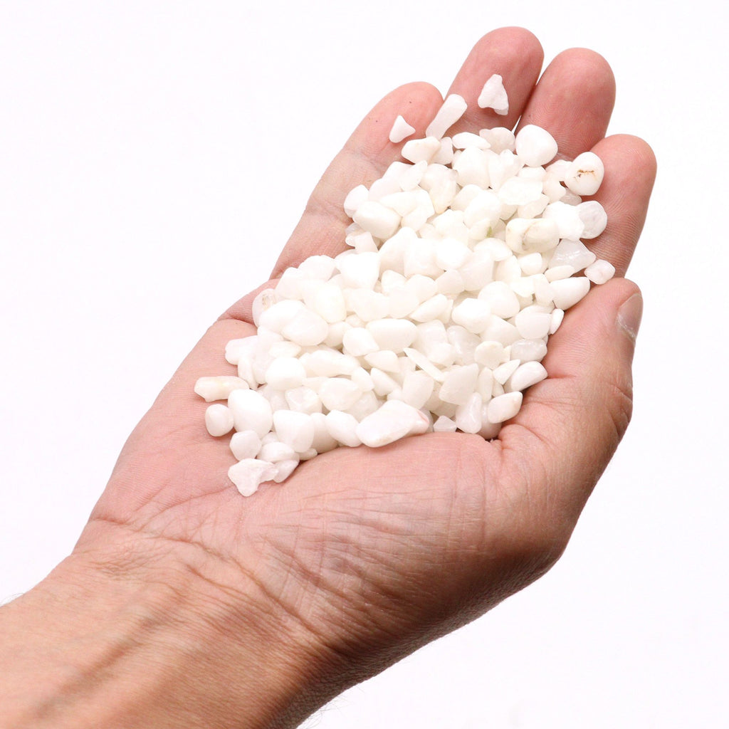 White Quartz Gemstone Chips Bulk 1KG for Crafting and Decor