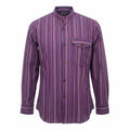 Nomad Sari Grandad Shirt in Black Purple for Everyday Style