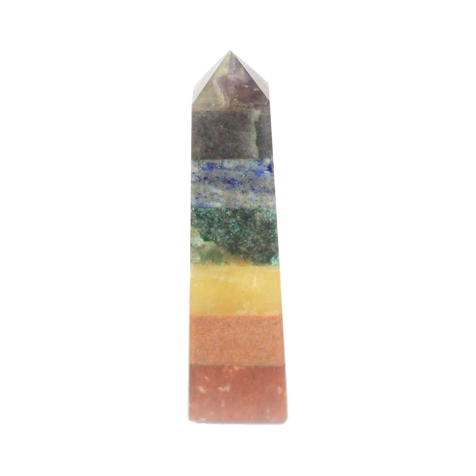 Chakra Obelisk Stunning Gemstone Display for Chakra Enthusiasts