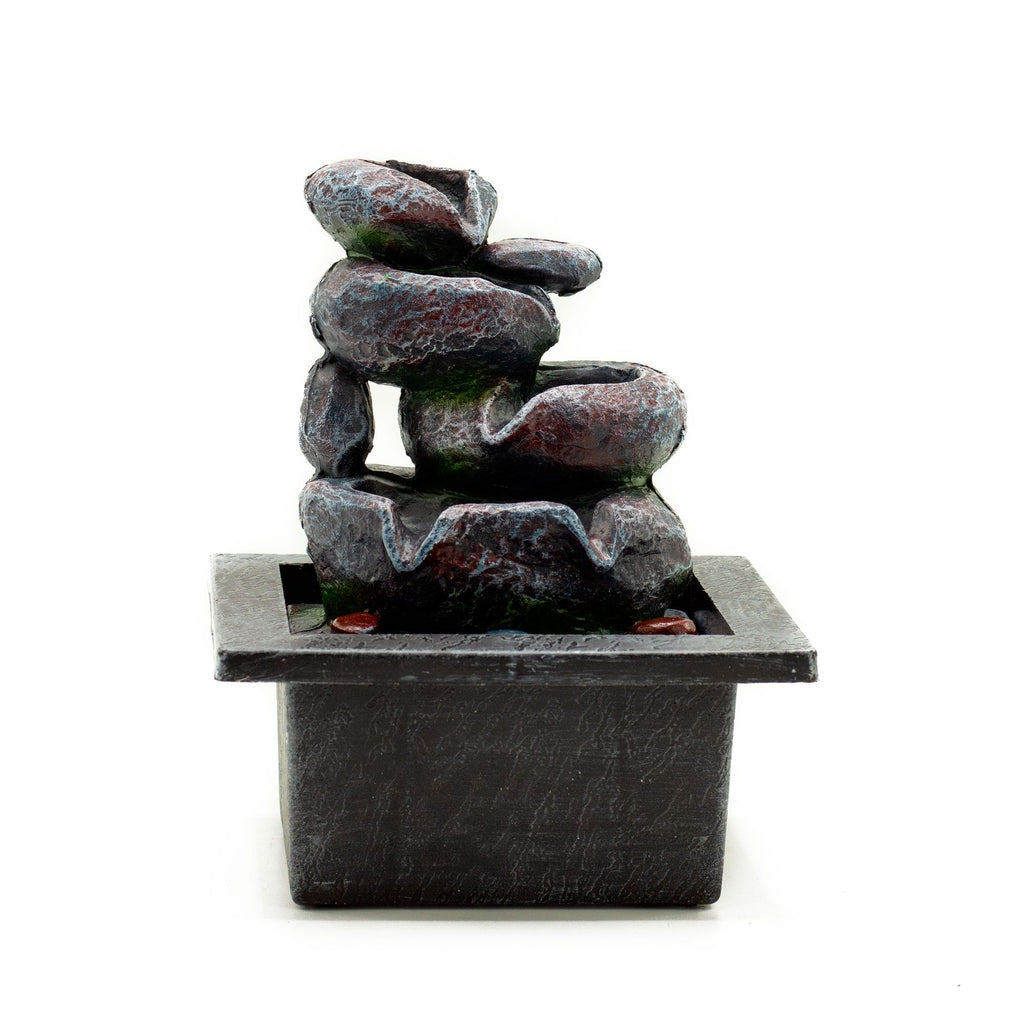 Cascading Pots Tabletop Water Feature 20cm for Home Decor