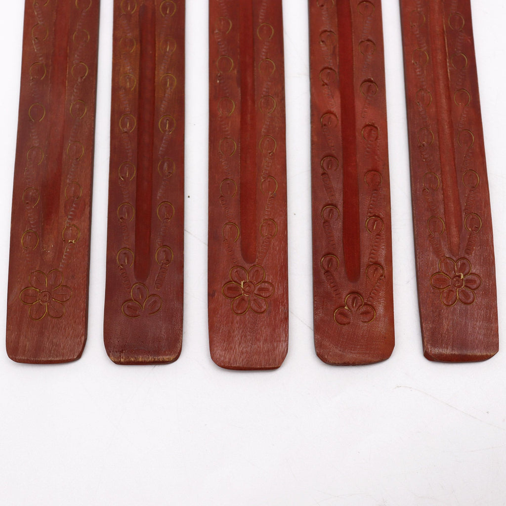 Carved Mango Wood Ashcatcher 10 Inch for Incense Enthusiasts