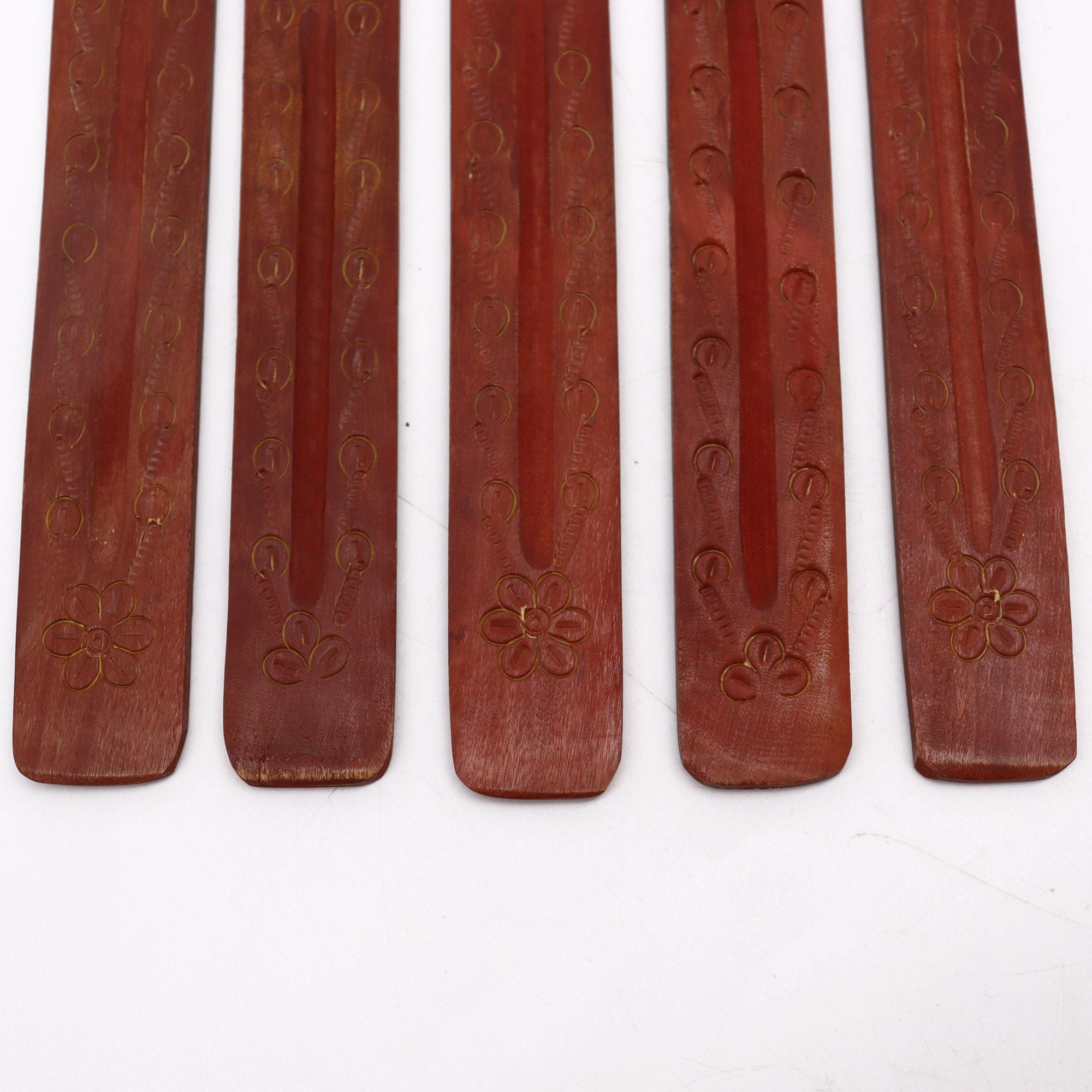 Carved Mango Wood Ashcatcher 10 Inch for Incense Enthusiasts