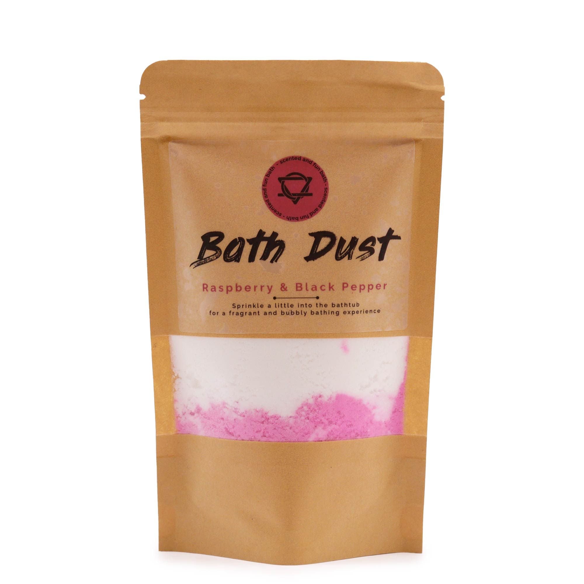 Raspberry & Black Pepper Bath Dust for a Luxurious Soak 190g
