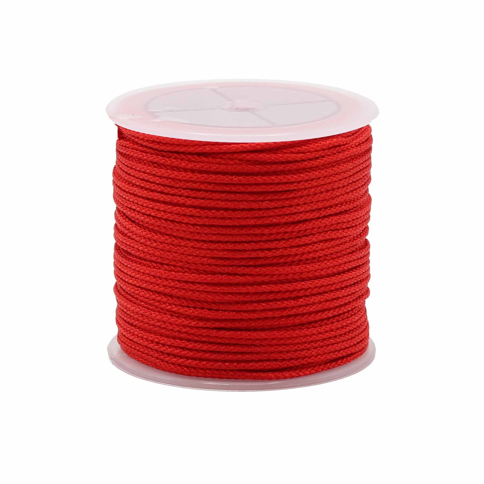 Bulk Roll Red String 2mm x 25m for Crafting and Gift Wrapping