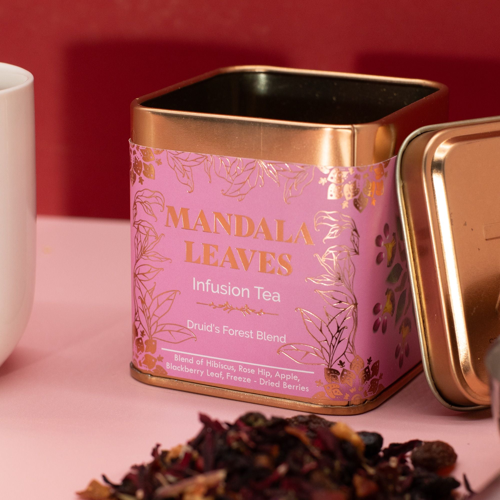 50g Druid's Forest Tea Blend Vibrant Fruit Infusion in Decorative Tin