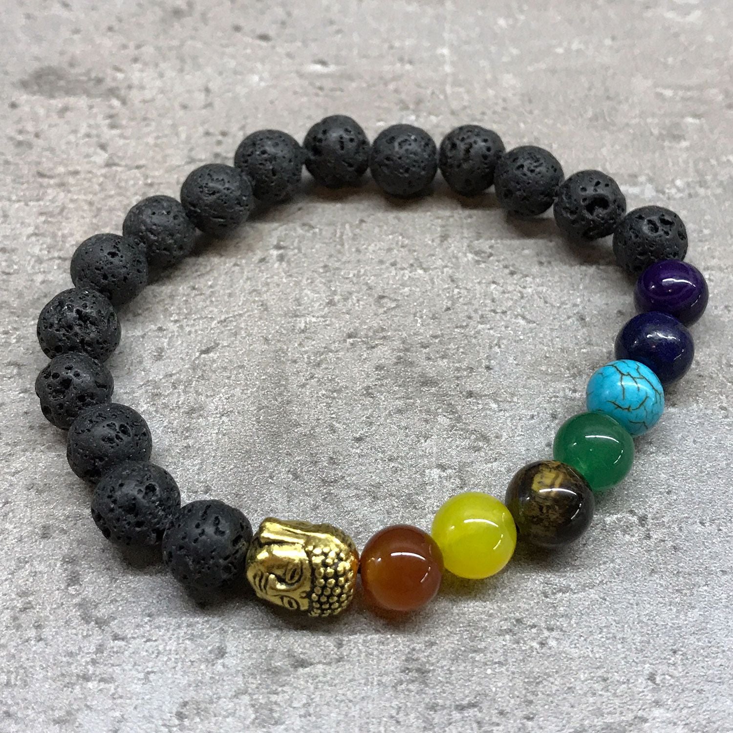 Lava Stone Bracelet Buddha Chakra for Aromatherapy and Style