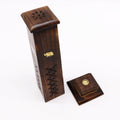 Tapered Incense Tower Crafted from Mango Wood for Home Decor