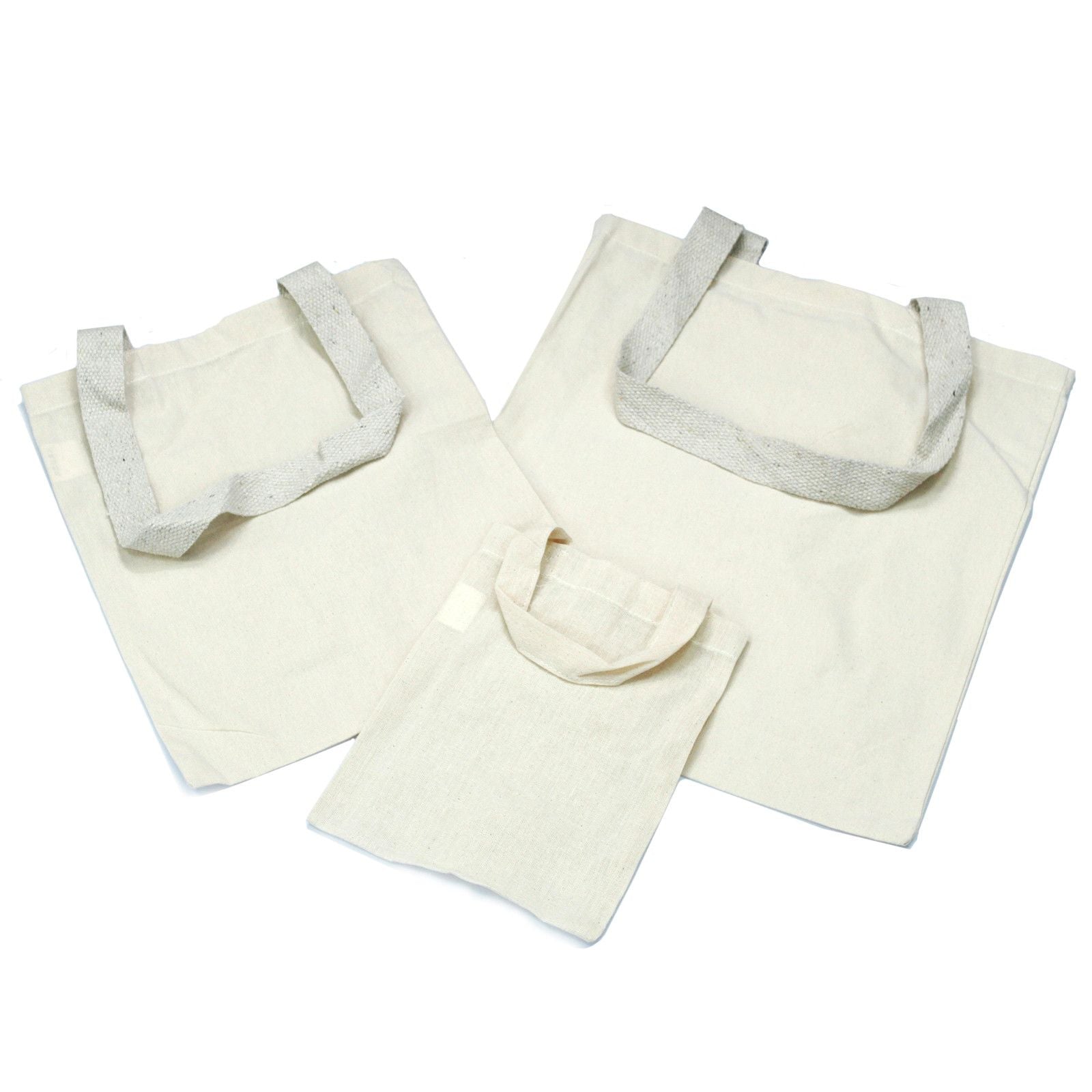Lrg Natural 6oz Cotton Bag for Eco Friendly Shopping and Daily Use