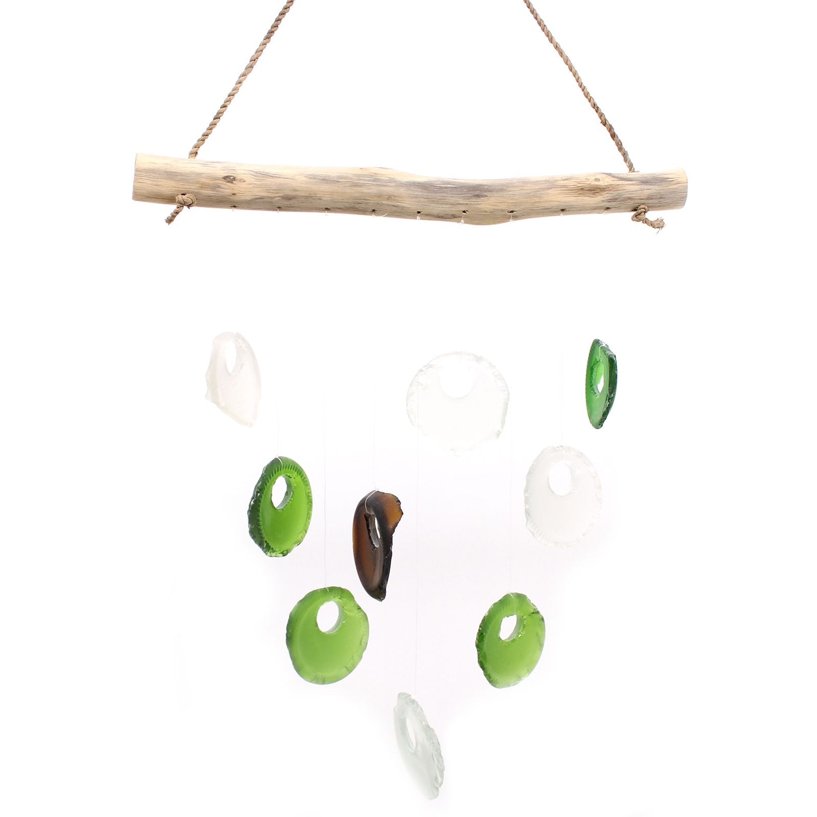 Bottle Bottoms Chime Assorted Recycled Glass Wind Chimes