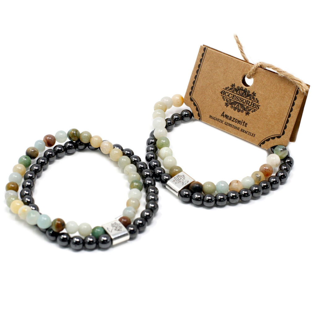 Magnetic Gemstone Bracelet in Amazonite for Everyday Style