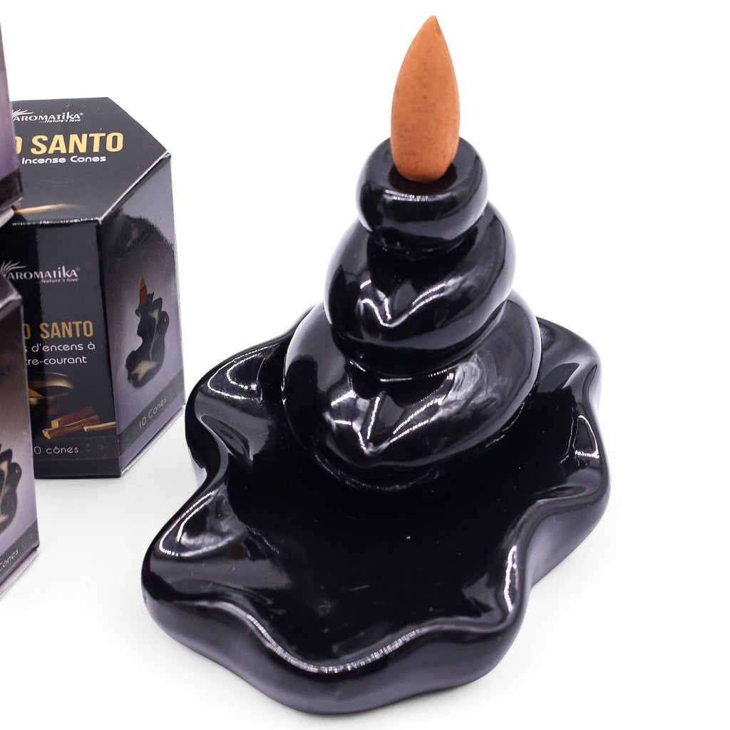 Pack of 10 Aromatika Masala Backflow Incense Cones Palo Santo Aroma