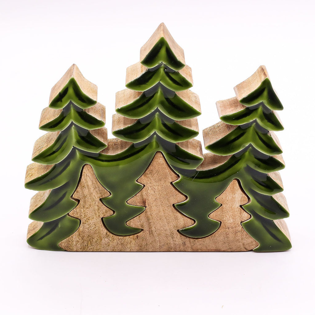 Lost in the Forrest Three Trees 3D Wooden Decoration for Home