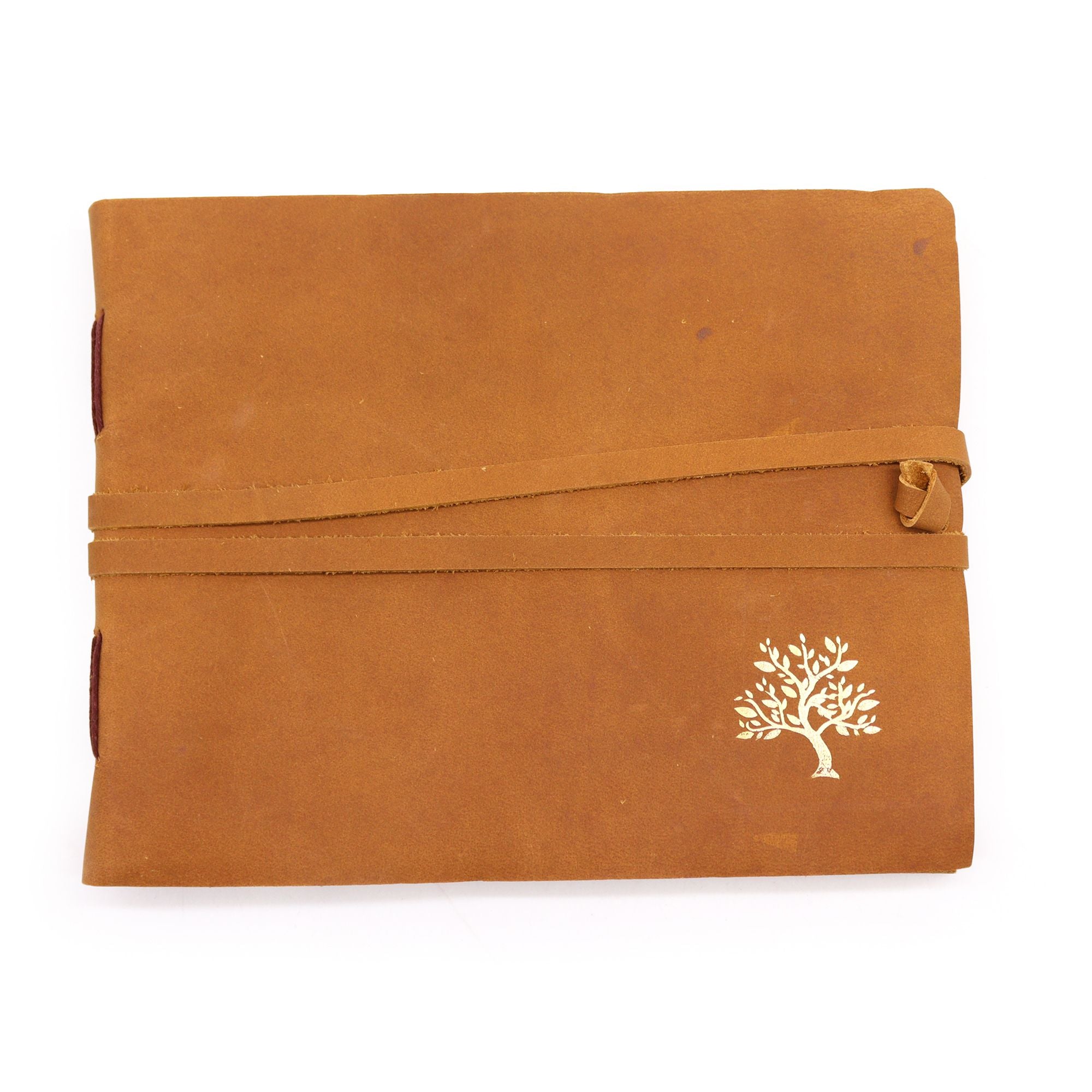 Leather Sketchbook Golden Tree with 144 Pages for Artists