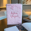 Soft Book Dream Journal with Pastel Pink Faux Fur Cover