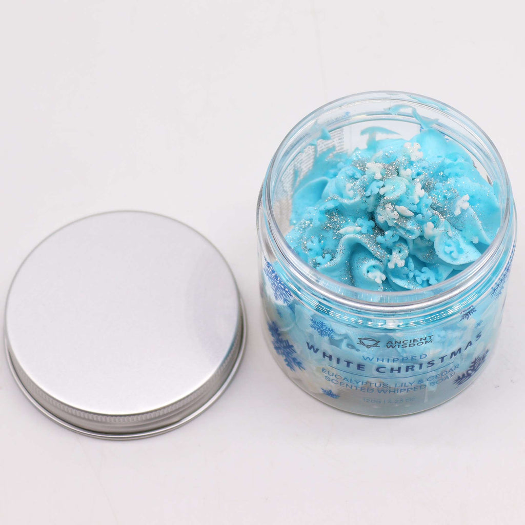 White Christmas Whipped Soap 120g for Festive Skincare Delight