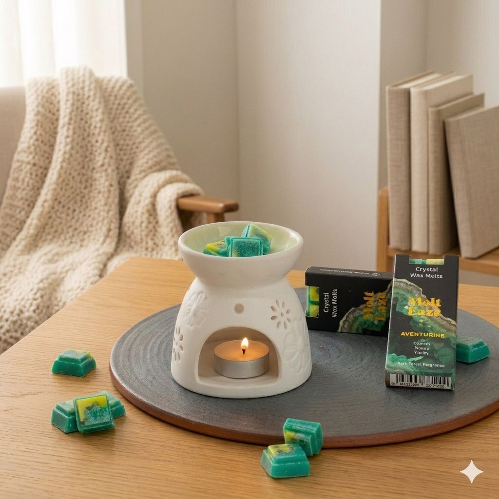 MeltEaze Wax Melts 50g Emerald Forest with Aventurine Chips