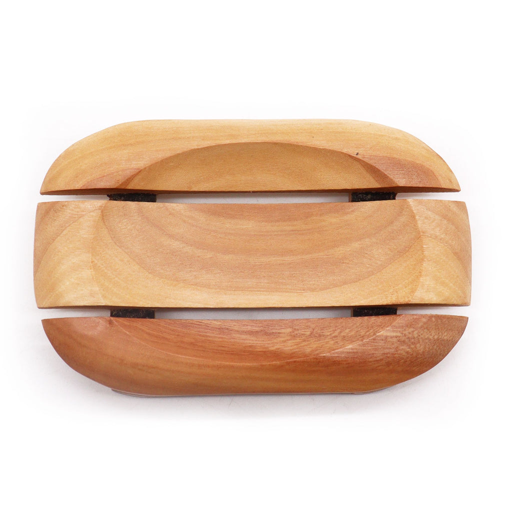 Classic Mahogany Soap Dish Oval Design for Stylish Bathrooms