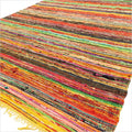 154 x 90cm Luxury Rag Rug in Bright Yellow for Home Decor Styling
