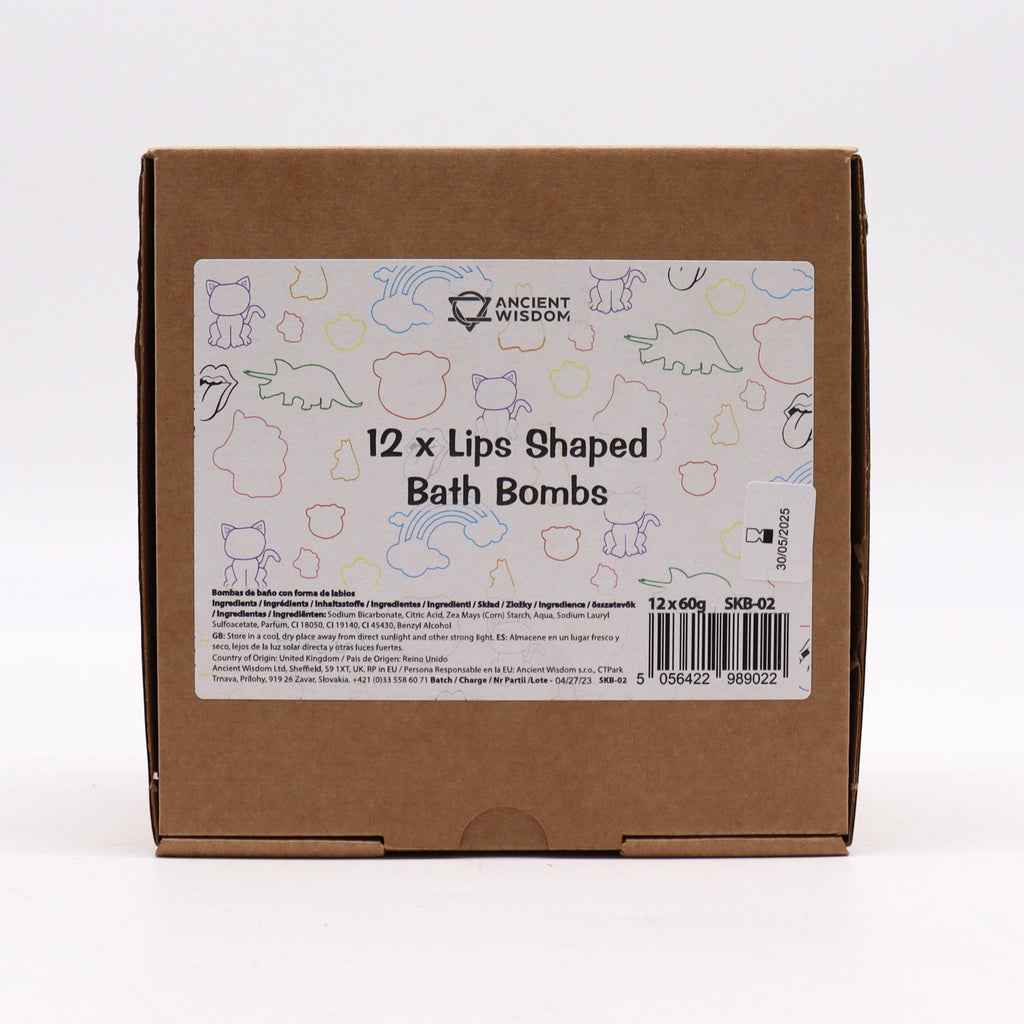 Lips Bath Bomb 60g with Raspberry and Pomegranate Aroma Delight