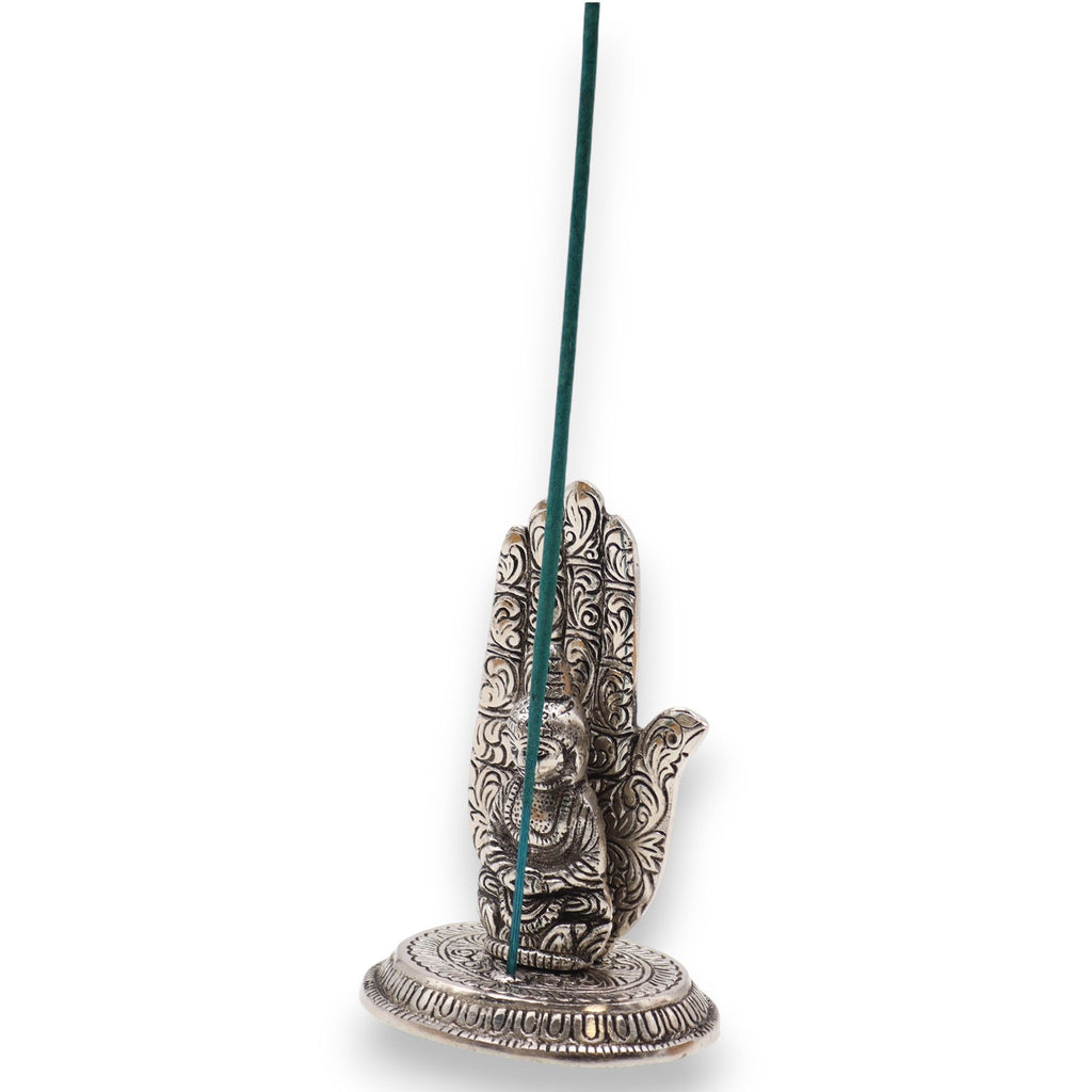 Hand Buddha Incense Holder with Intricate Design for Relaxation