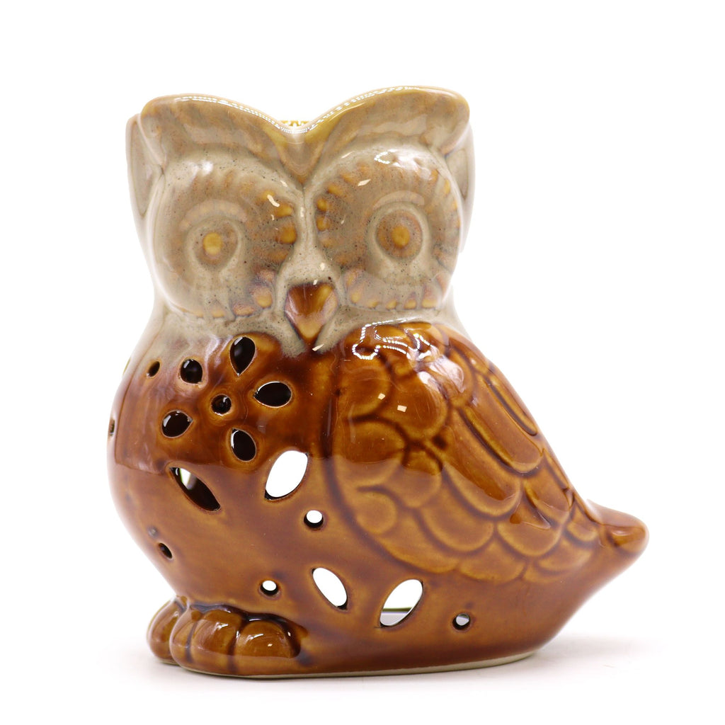 Classic Rustic Owl Oil Burner Side on Design for Home Fragrance