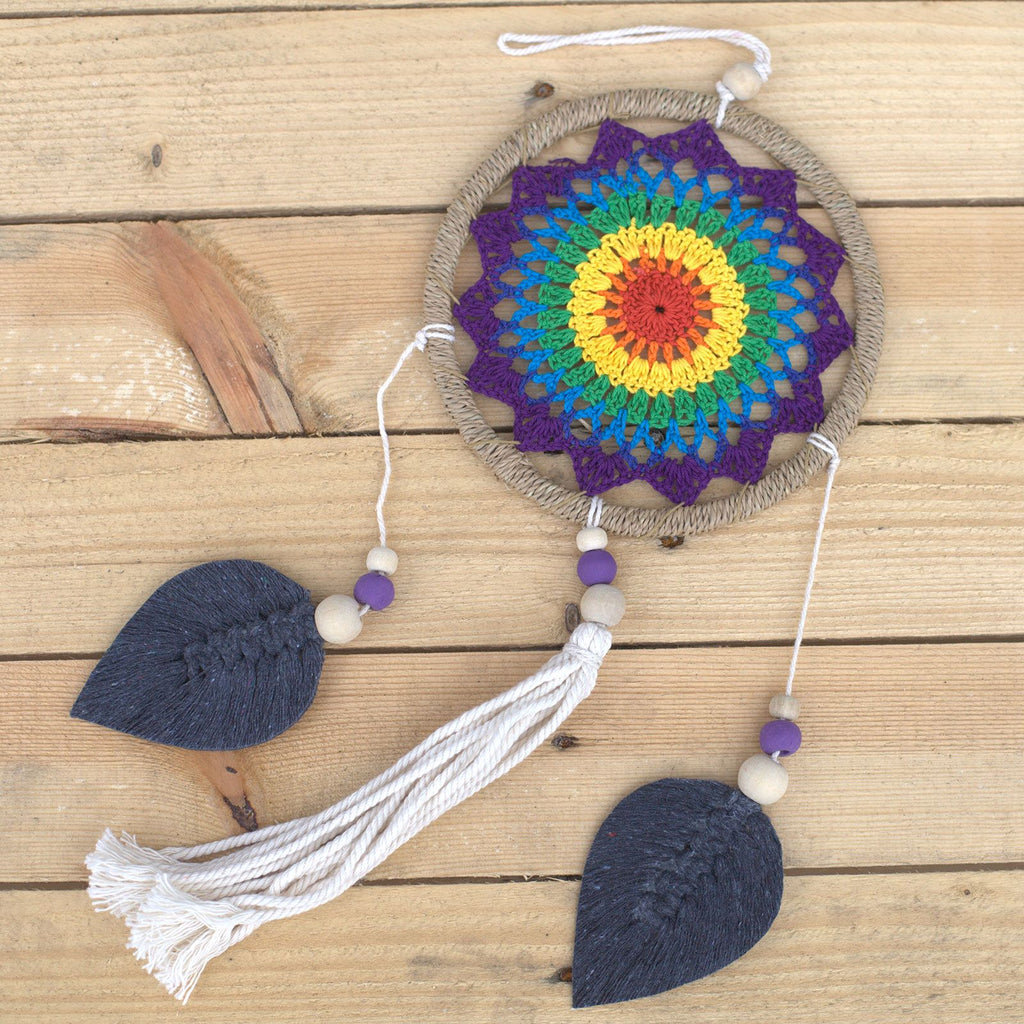 Medium Rainbow Dream Catcher for Home Decor and Sweet Dreams
