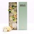Long Box Wedding Blessings Soap Flowers Gift in White and Ivory