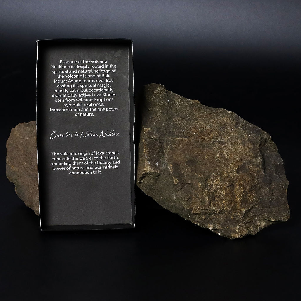 Essence of the Volcano Necklace with Natural Lava Stone Design