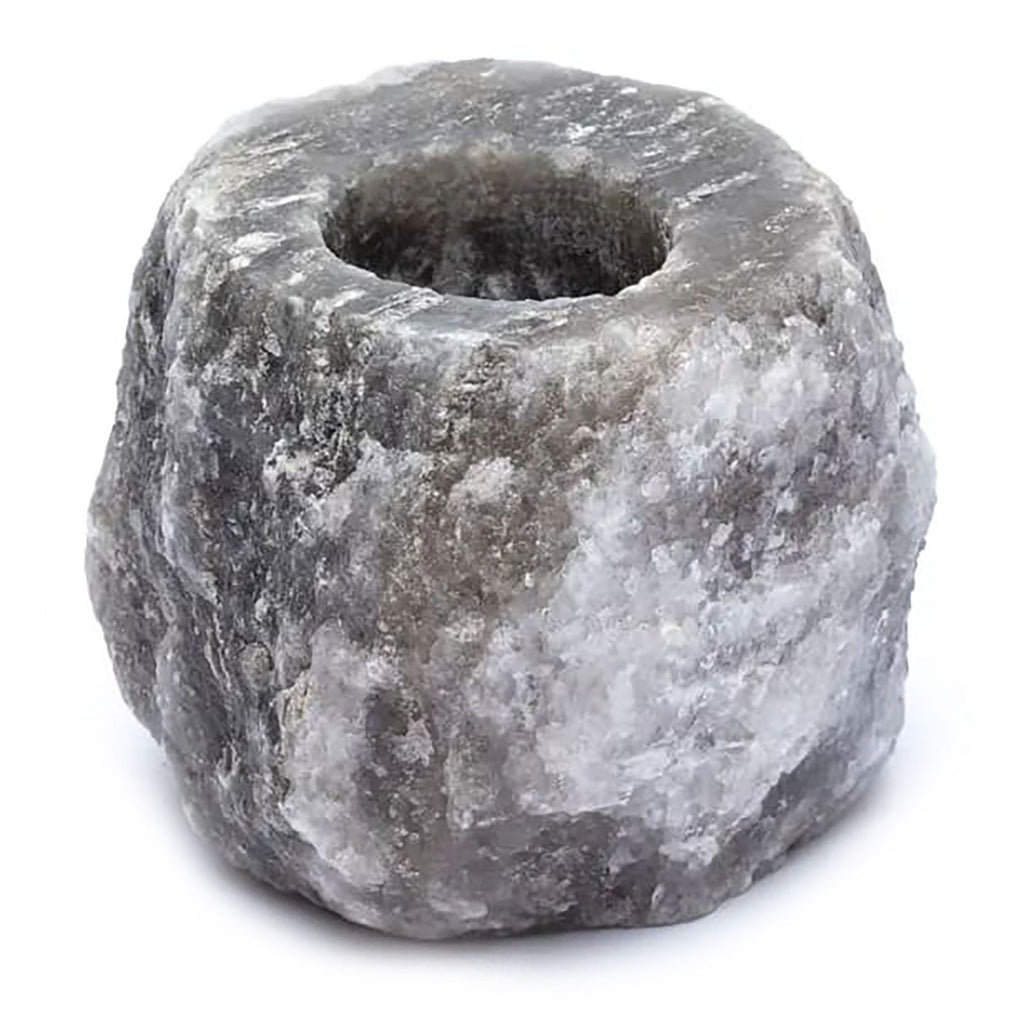 Stylish Grey Salt Candle Holder for Home and Living Décor