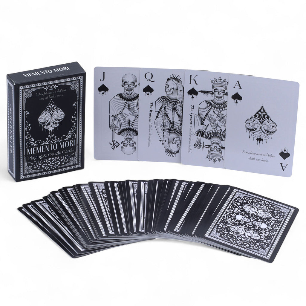 Memento Mori Gothic Playing & Oracle Cards for Unique Gameplay