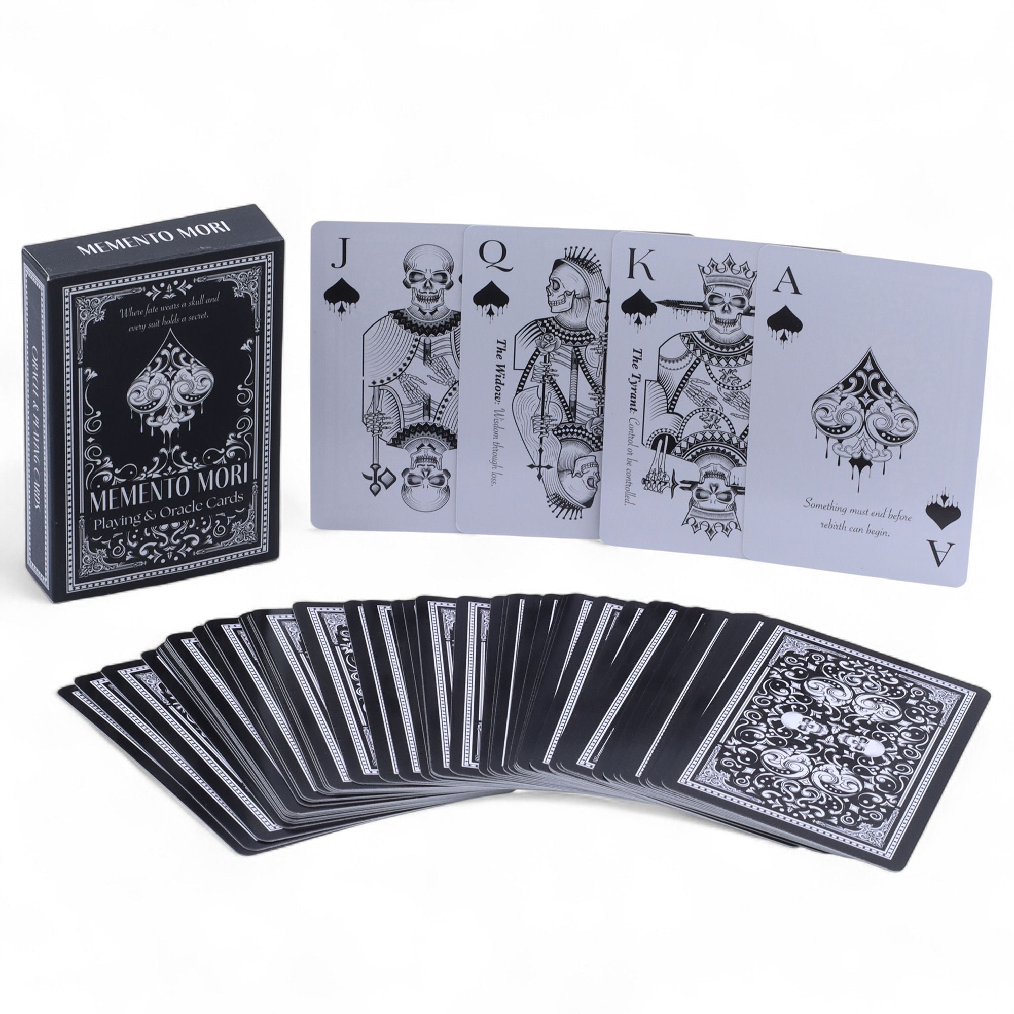 Memento Mori Gothic Playing & Oracle Cards for Unique Gameplay