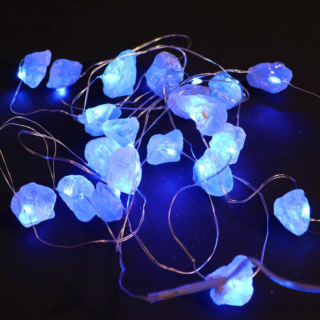 Gemstone Enchantment Lights with Celestite Crystal Design