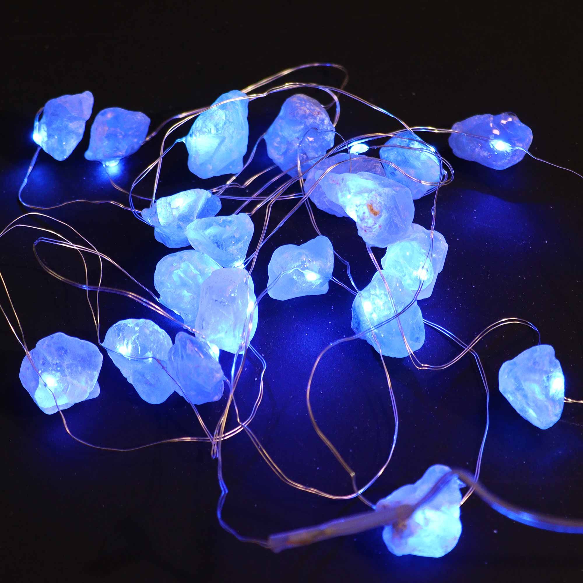 Gemstone Enchantment Lights with Celestite Crystal Design