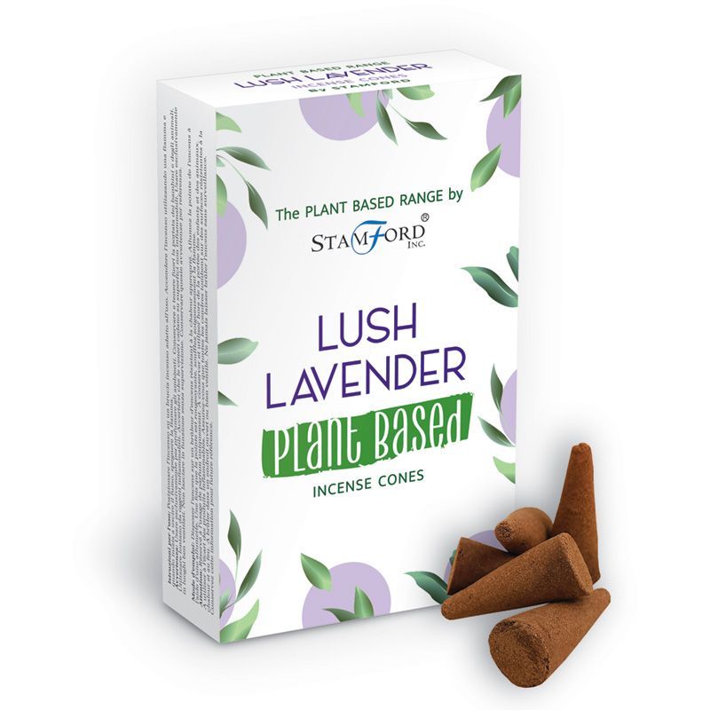 Plant Based Incense Cones Lush Lavender for Relaxing Atmosphere