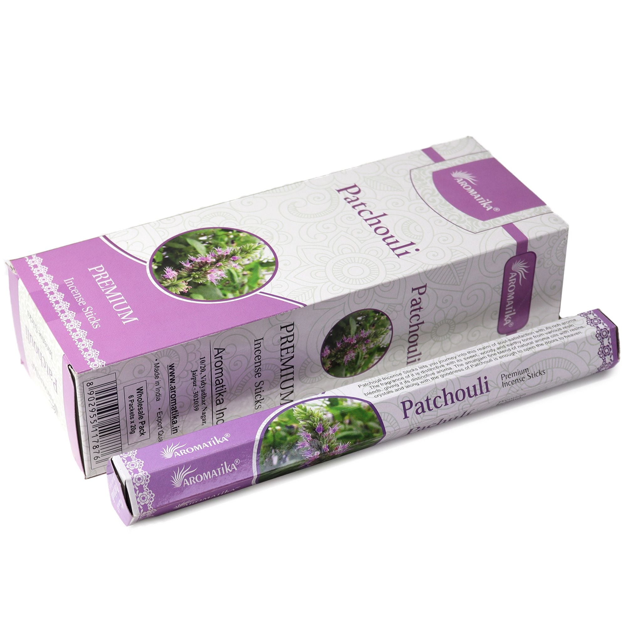 Aromatika Charcoal Free Hex Incense Sticks with Patchouli Scent