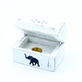 White Washed Cone Smoke Box Incense Holder 8 cm for Aromatic Use