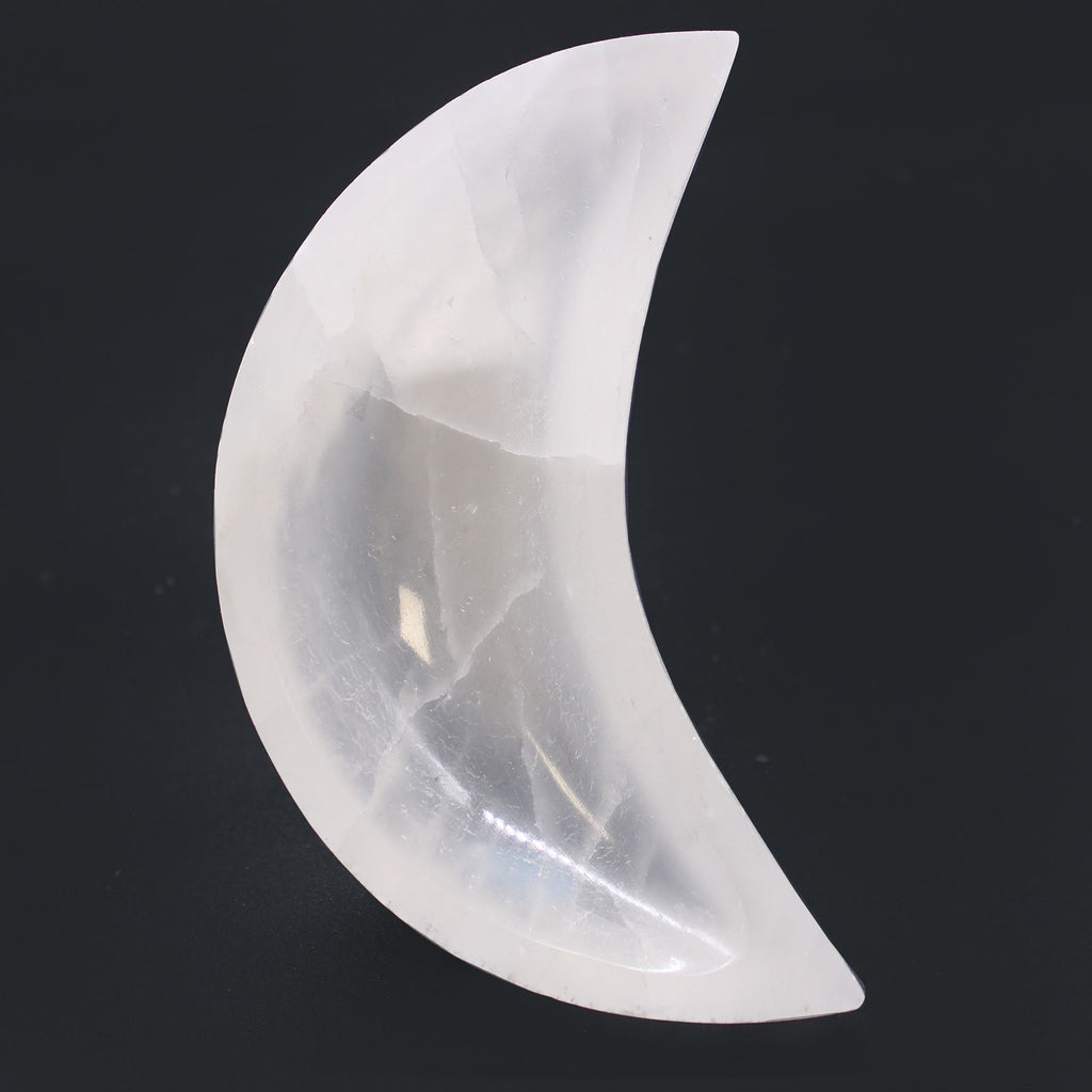 Selenite Moon Bowl 15cm for Elegant Home Decor and Unique Gifts