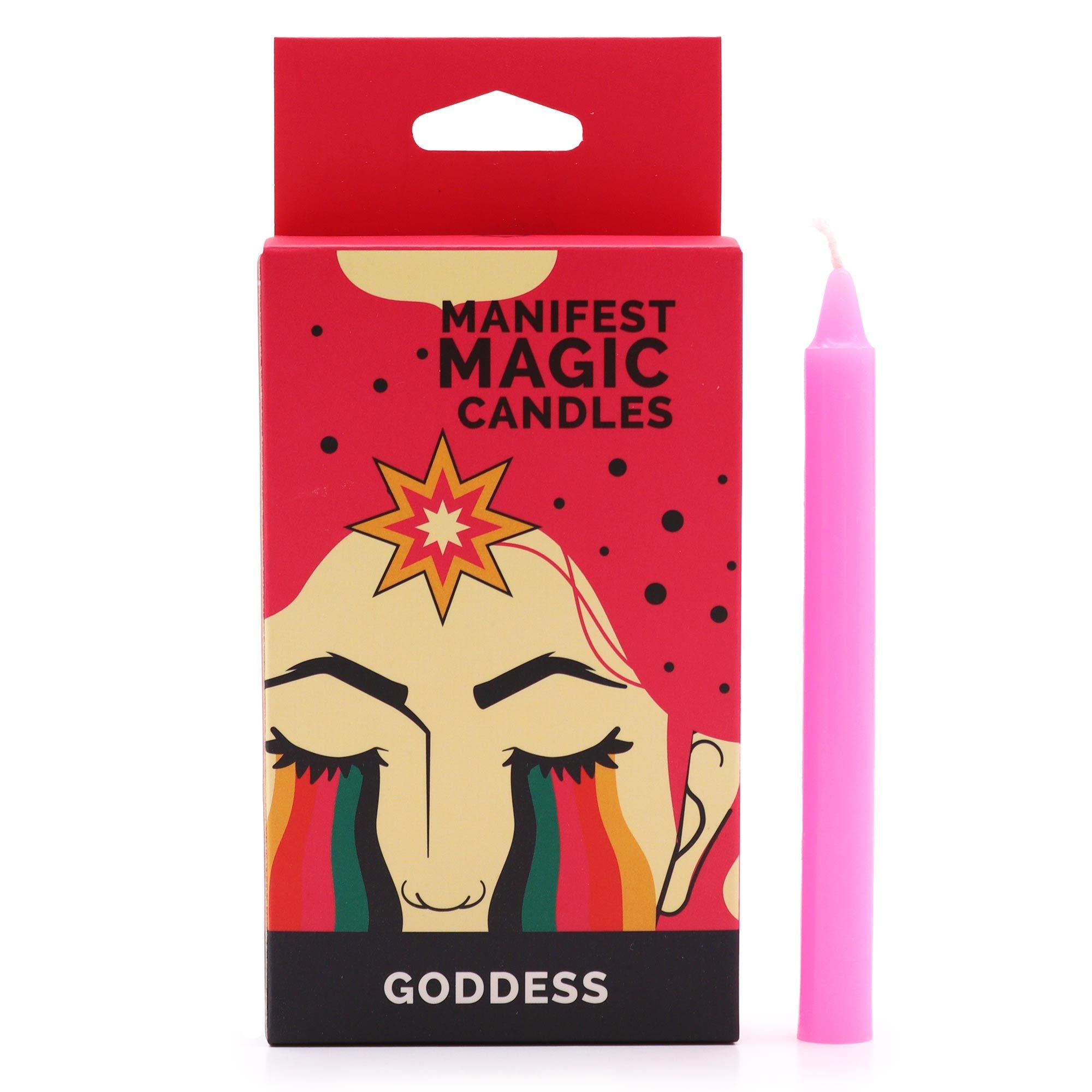 Manifest Magic Candles Pack of 12 Pink for Spiritual Practices