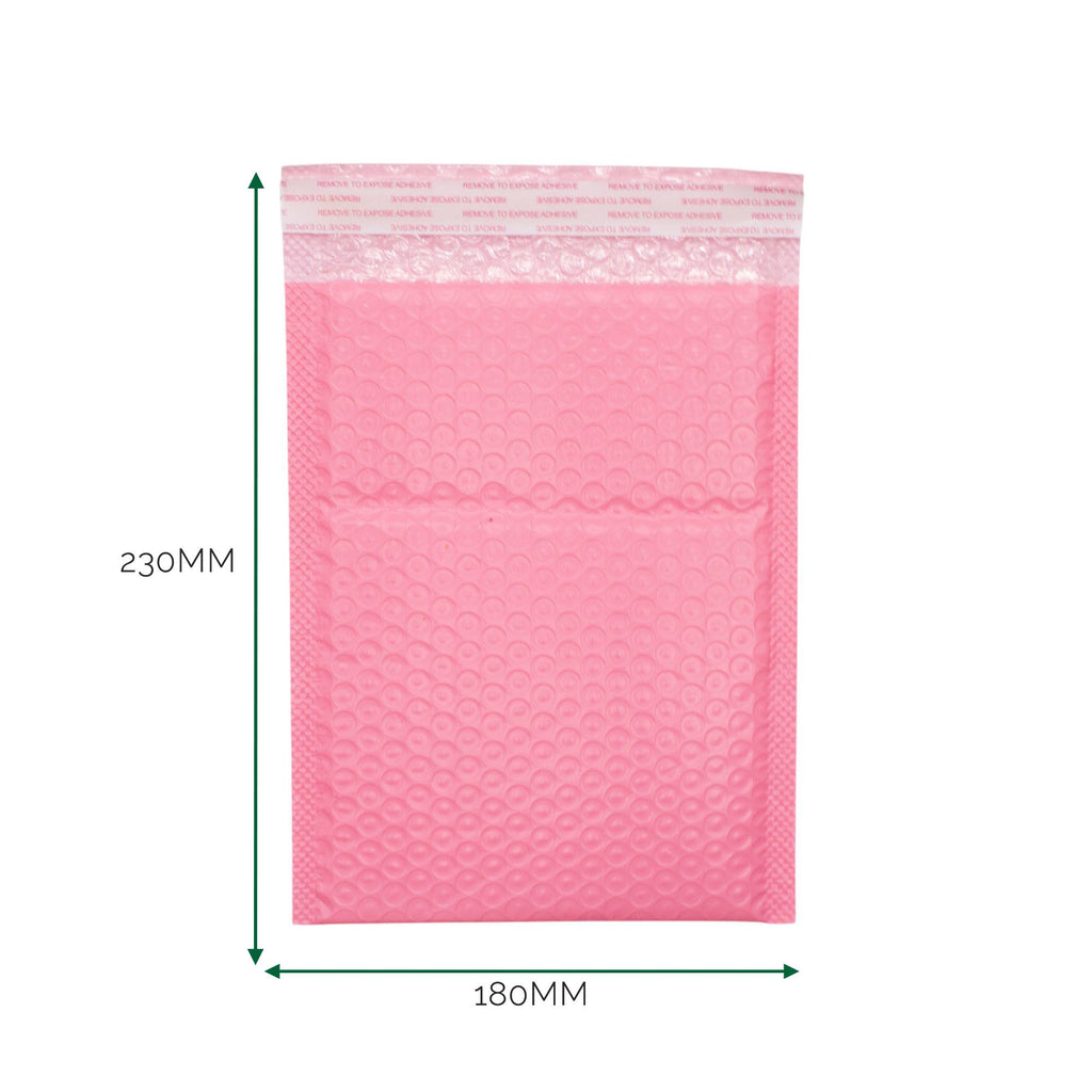Pink Poly Bubble Envelope for Secure Mailing and Gift Packaging