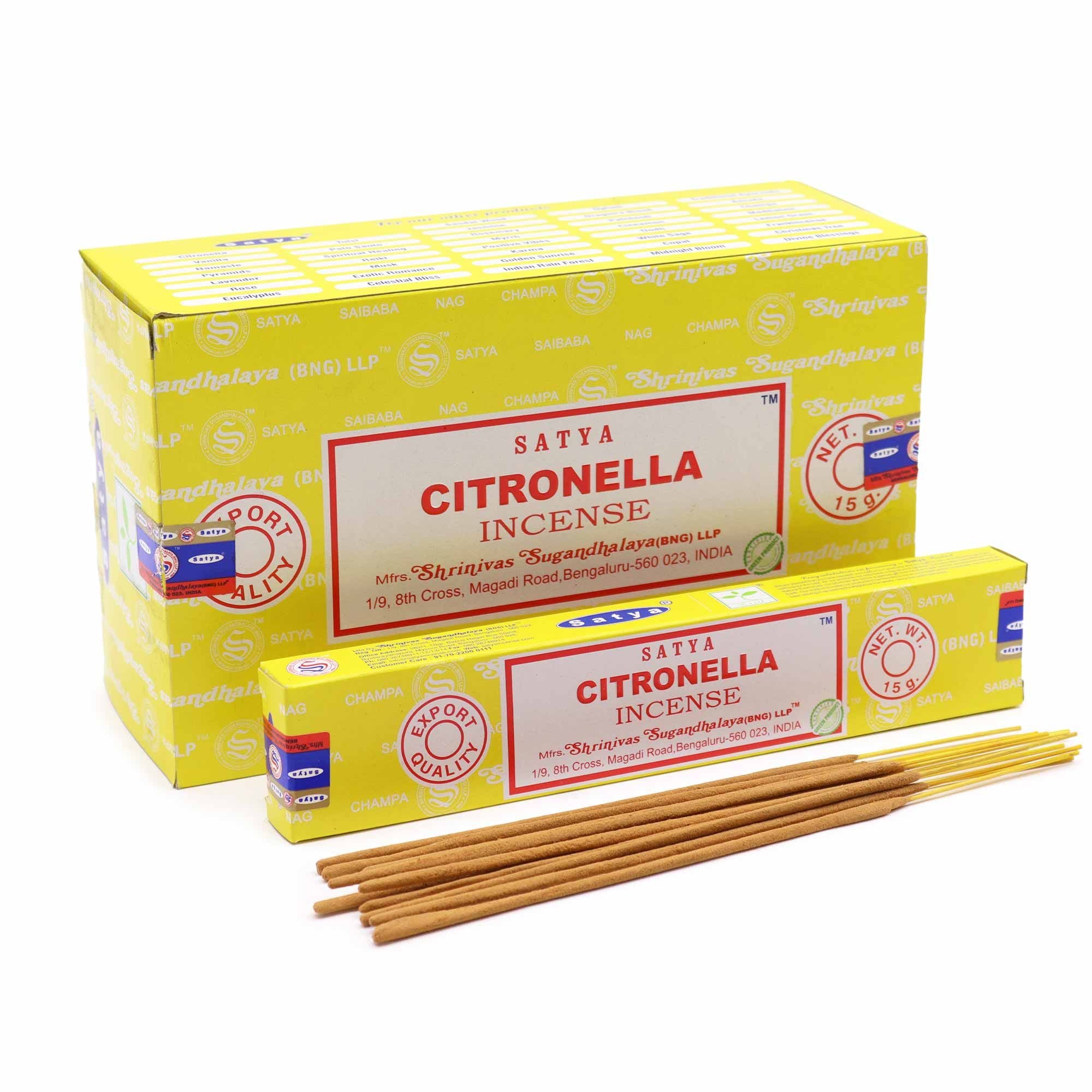 Satya Incense Sticks 15gm with Energising Citronella Aroma