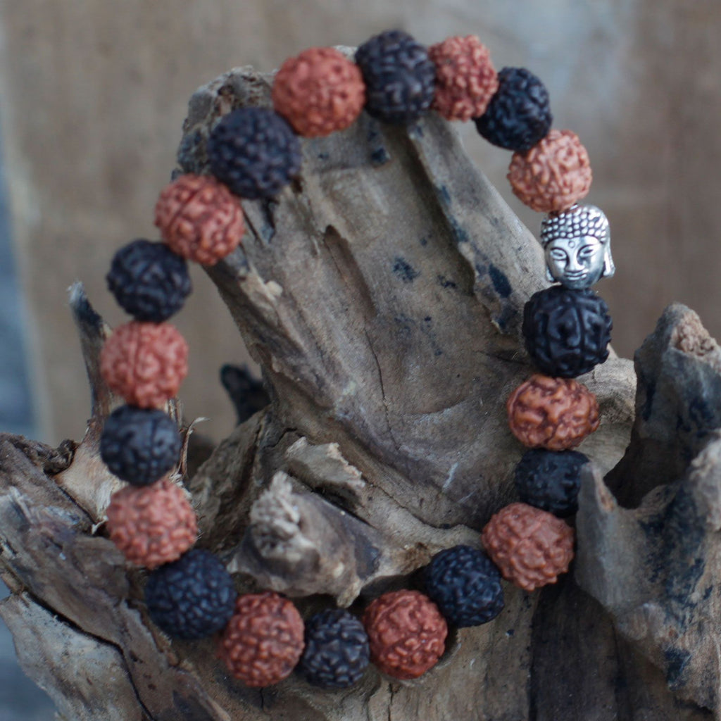 Rudraksha Buddha Bangle Mala with 20 Unique Decorative Beads