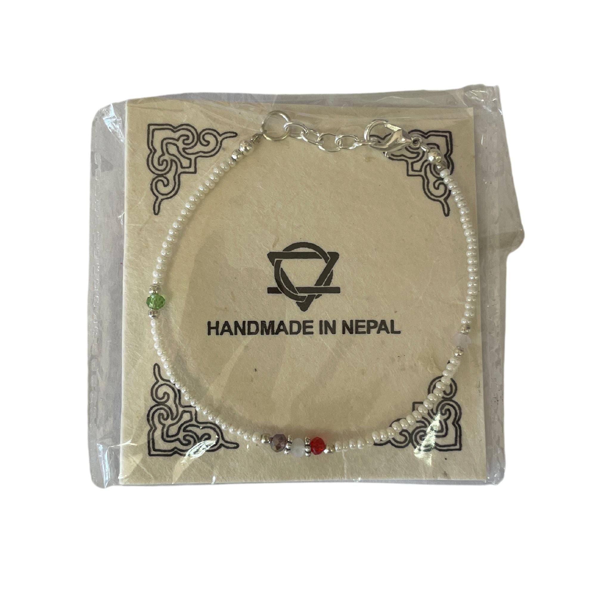 Nepalese Extra Fine Gem Bracelet with Luminous Pearl Beads