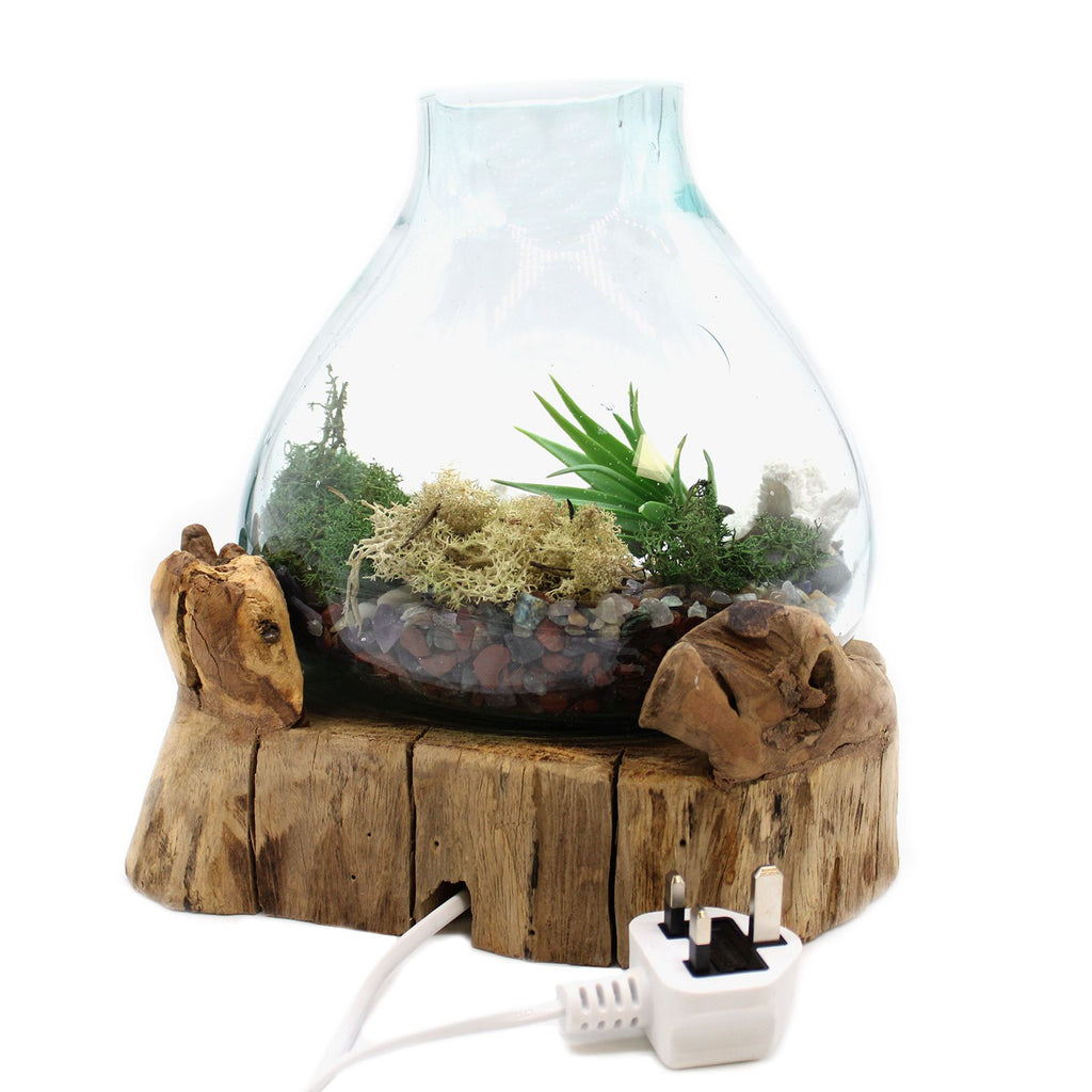 Molten Glass Large Fish Tank 3.7 Litre with Light Cavity Design