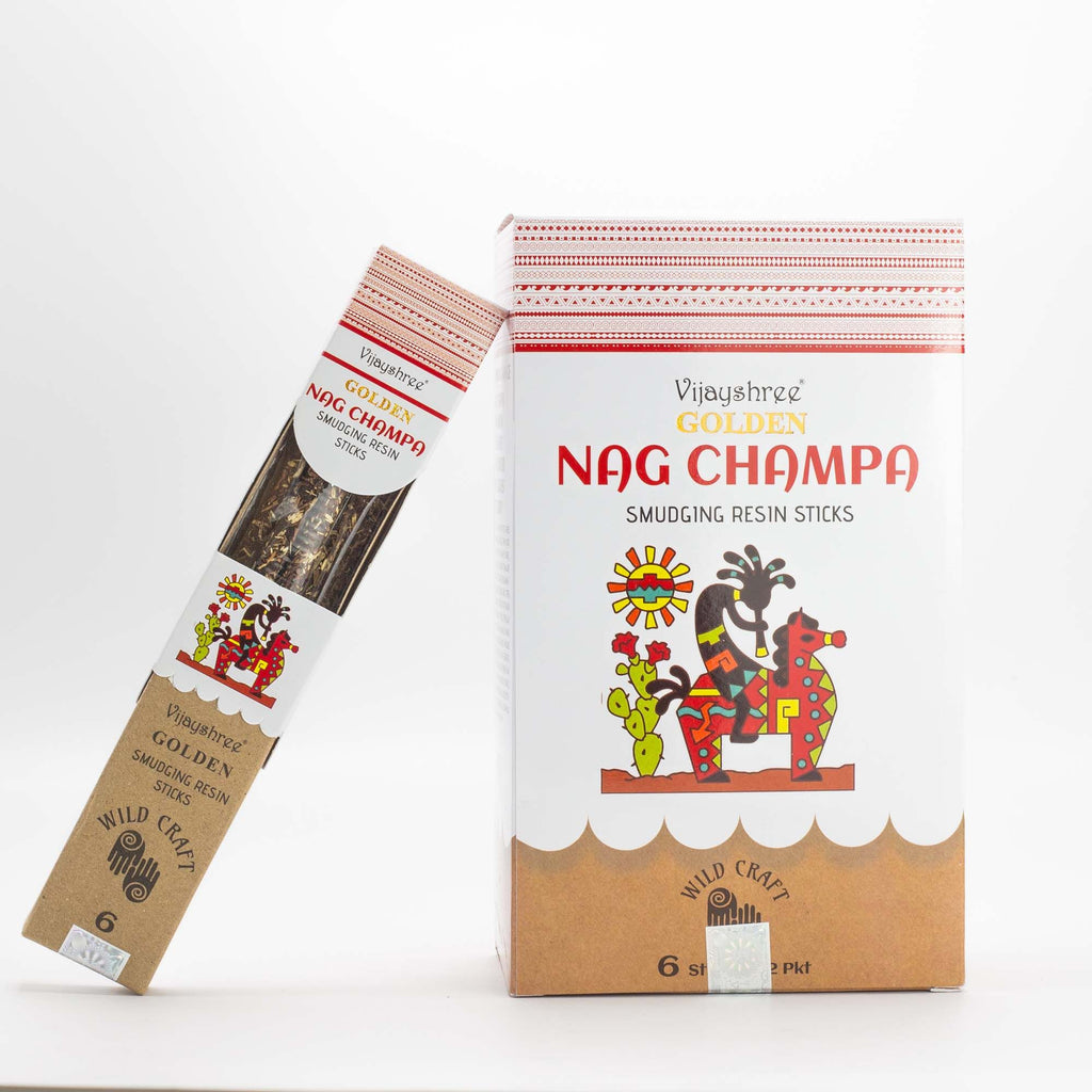 Golden Nag Champa Smudging Resin Sticks in 30g Pack