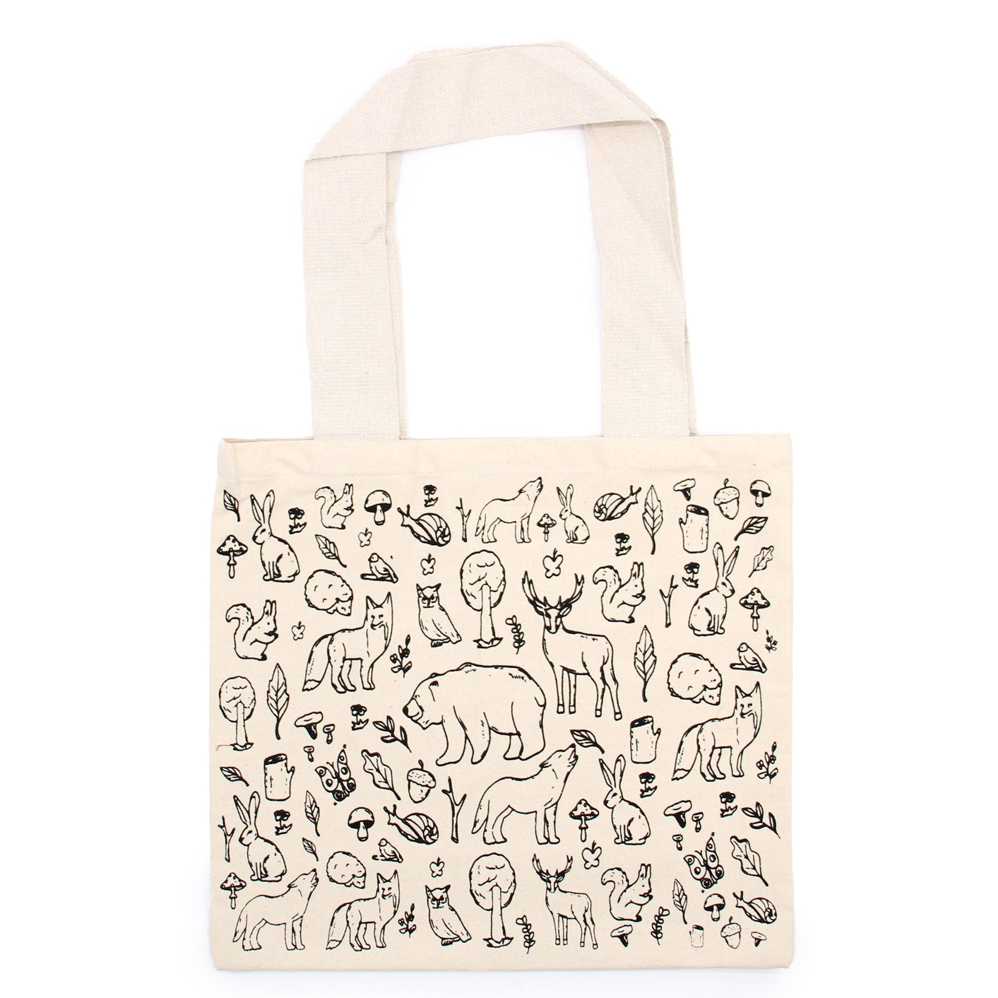 Big Cotton Tote Shopping Bag 38x42cm Forest Life Eco Gift Bag