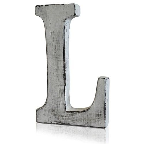 Shabby Chic Letters Decorative Alphabet Letter L for Home Decor