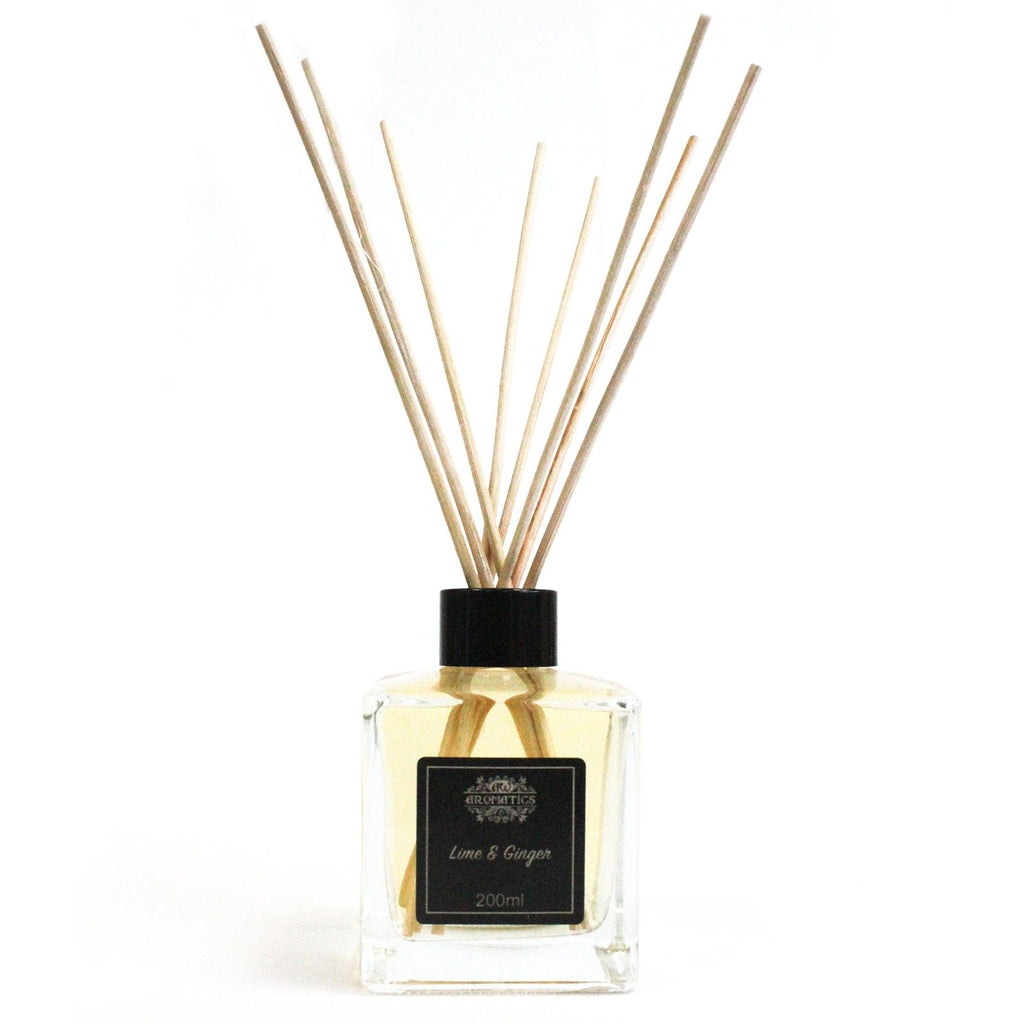 200ml Lime & Ginger Essential Oil Reed Diffuser for Home Fragrance