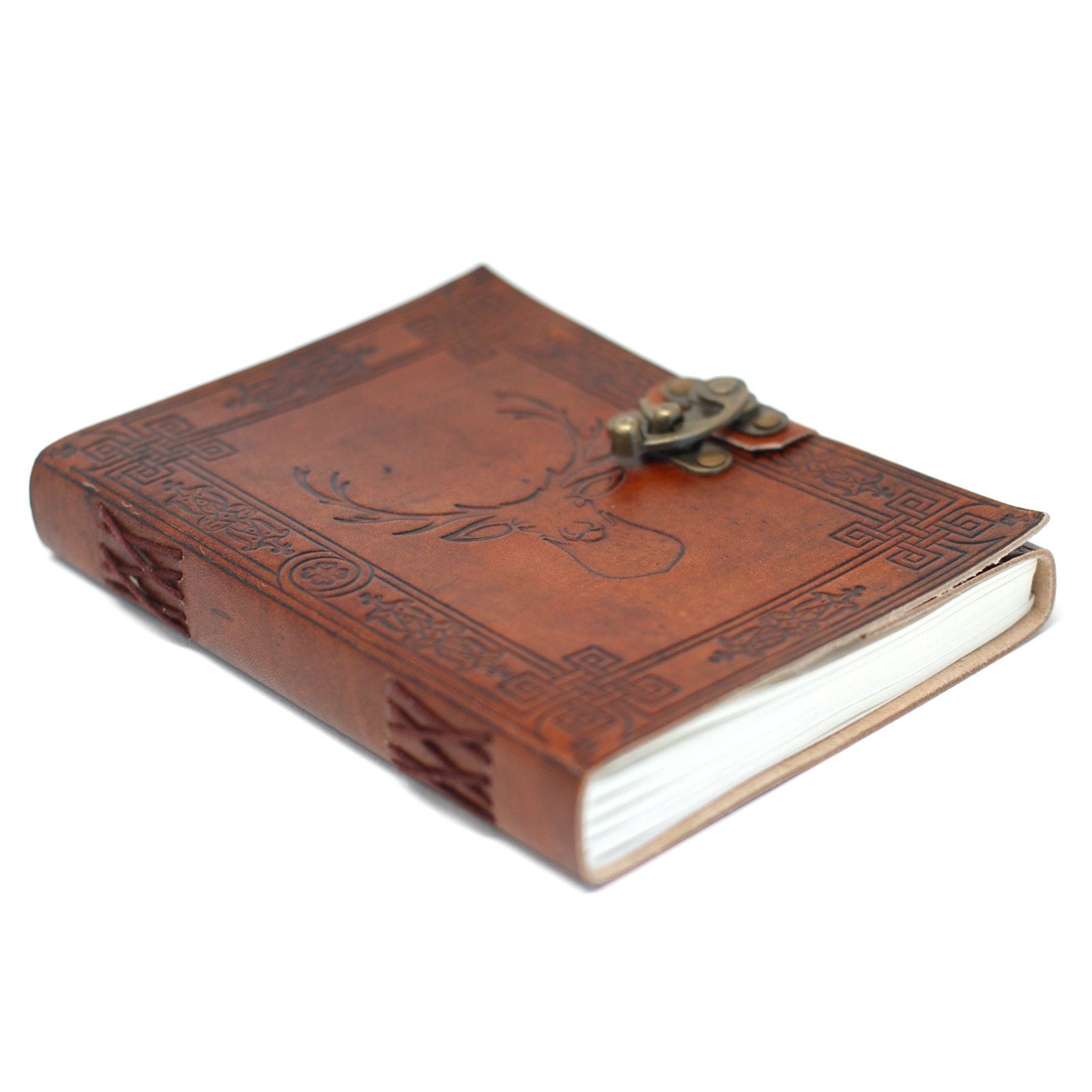 Leather Stag Notebook Vintage Style Journal for Creative Writing