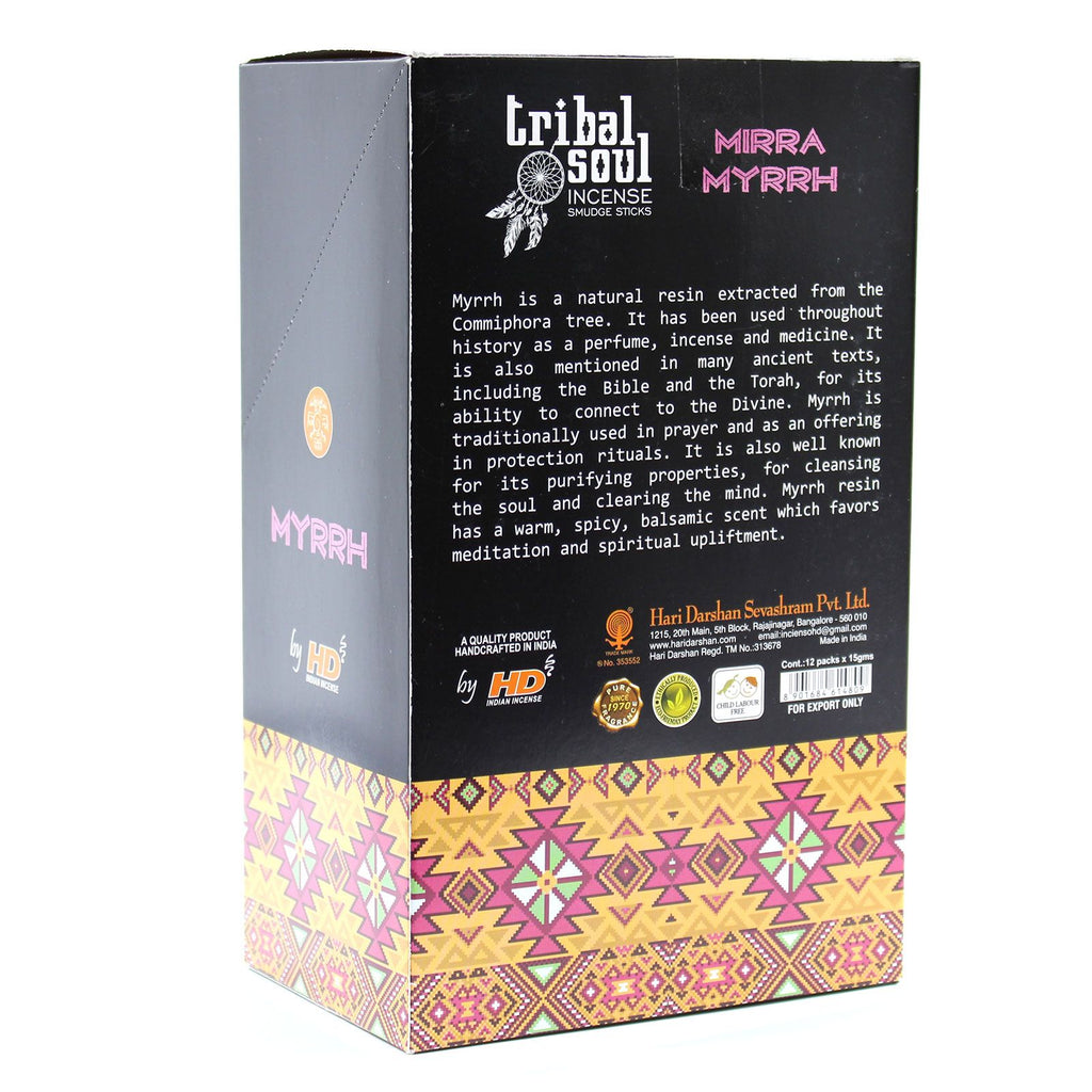 Tribal Soul Myrrh Incense Sticks for Serene Atmosphere